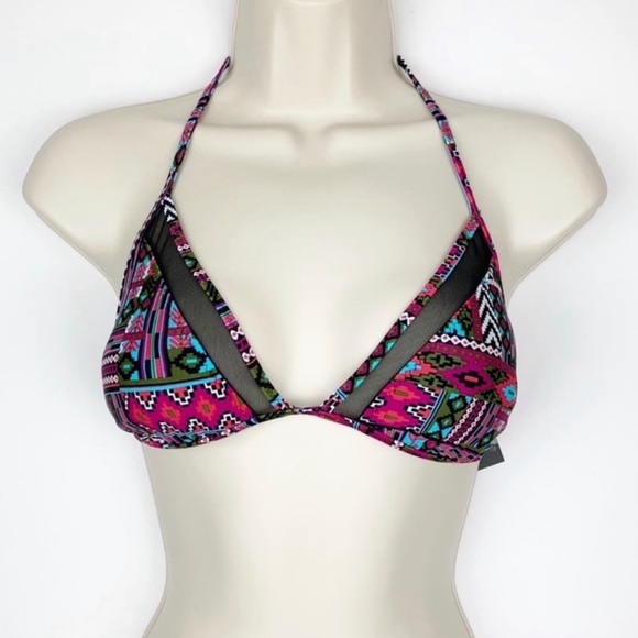 Mossimo Supply Co. Aztec Geometric Print Triangle Bikini Top - Picture 5 of 7